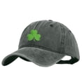 thumbnail image 6 of BWASD Baseball Cap for Women Men Shamrock Washed Cotton Trucker Caps Dad Hats Breathable Summer Hat Unstructured Design St. Patrick's Day Costume Green, 6 of 6