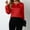Red, variant on Arnsht Women's Dressy Business Casual Blouses Keyhole Satin Silk Long Sleeve Tops Fall Outfits V Neck Pleated Work Shirts Black S