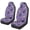 Dog Floral Purple Pattern, variant on POLERO Protective Auto Front Seat Covers for Automotive, Polyester Fabric Elastic Stretchy Seat Covers, Dog Floral Purple Print