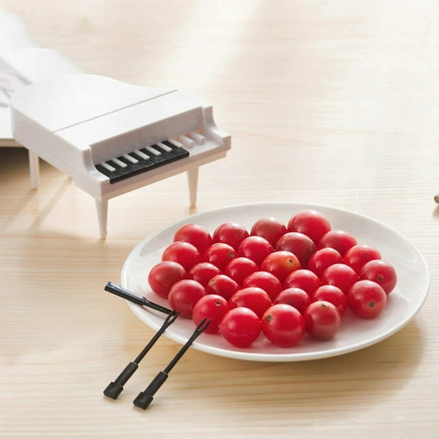 Décoration en Forme de Fourchette à Fruits pour la Maison, Tapis de Table Rond en Forme de Piano, Grande Table à Manger avec Ensemble de Rangement pour 4 Napperons, Tapis de Table Extérieurs, Tapis de Table Jetables pour Salle à Manger Intérieure, Bébé