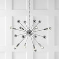 thumbnail image 3 of JONATHAN Y Glenn 8-Light 22.5" Metal Sputnik-Style LED Chandelier, Chrome, JYL9017A, 3 of 8