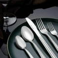 thumbnail image 3 of Bestdin 72 Pieces Silverware Set with Steak Knives, Stainless Steel Pattern Design Cutlery Set for 12, Flatware Set Mirror Polished, Tableware Set for Home Kitchen Restaurant Hotel, Dishwasher Safe, 3 of 7