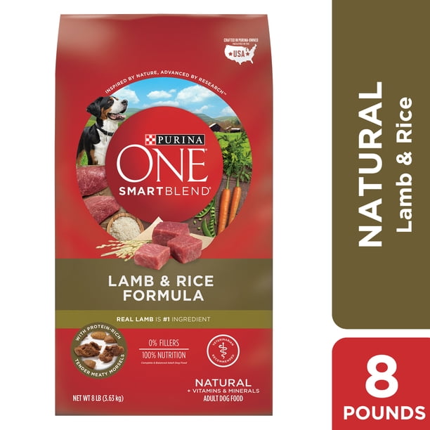 Purina ONE Natural Dry Dog Food, SmartBlend Lamb & Rice Formula, 8 lb