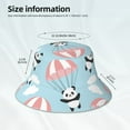 thumbnail image 6 of Easygdp Cute Panda Flying In The Sky Double-Sided Reflective Fisherman Hat,Sun Visor,Casual Hat,Fluorescent Hat,Suitable For Outdoor And Night Walking,Unisex, 6 of 9