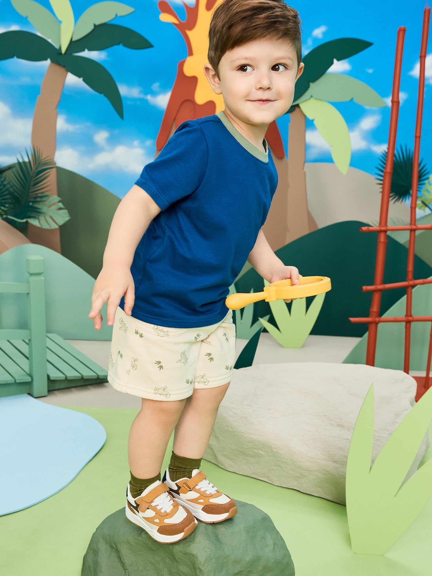 Garanimals Newborn, Baby & Toddler Boy Cotton French Terry Pull-On Shorts, 3-Pack, Sizes 0-6T