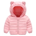 thumbnail image 1 of Chaqueta acolchada AIWUHE para bebé, abrigos ligeros de invierno, color rosa 3-4T, 1 of 7