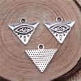 thumbnail image 3 of HOOUN 280 Pcs Tibet Silver Triangle Eyes Charms Pendant 14X13MM C14438, 3 of 3