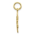thumbnail image 2 of 10k Yellow Gold Solid Satin Snowflake Charm Pendant, 2 of 7