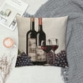 thumbnail image 2 of JEUXUS  Throw Pillow Covers Vintage Wine Decorative Pillow Covers Farmhouse Pillows Case Cushion Cover 1 Decor Home Sofa (Wine), 2 of 5