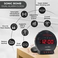 Sonic Alert Sonic Bomb Dual Alarm Clock with Bed Shaker Vibrator and
