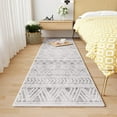thumbnail image 3 of Boho Runner Rug x ft Carpet Runner Modern Hallway Runner Machine Washable Runner Rugs for Hallway Non Slip Beside Bed Bedroom Kitchen Entrance Grey Floor Rug Runner, 3 of 7