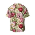 thumbnail image 2 of Wukai Tulips Flowers Men's Casual Short-Sleeve Button Down Shirt - Lightweight Summer Dress Shirt for Daily Wear-4X-Large, 2 of 7