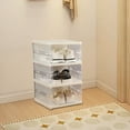 thumbnail image 6 of YIKA Thickened Plastic Shoe Storage Box Organizer Stackable Foldable Installation-Free Shoe Rack Shoe Cabinet with Lid Drop Front Door for Closet Entryway Under Bed Sneaker Organizers and Storage, 6 of 6