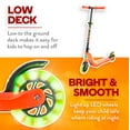 thumbnail image 5 of Flybar Aero Micro Kick Scooter for Boys & Girls, Pro Design with 2 Electric LED Wheels, Adjustable Handles, Orange, 5 of 6