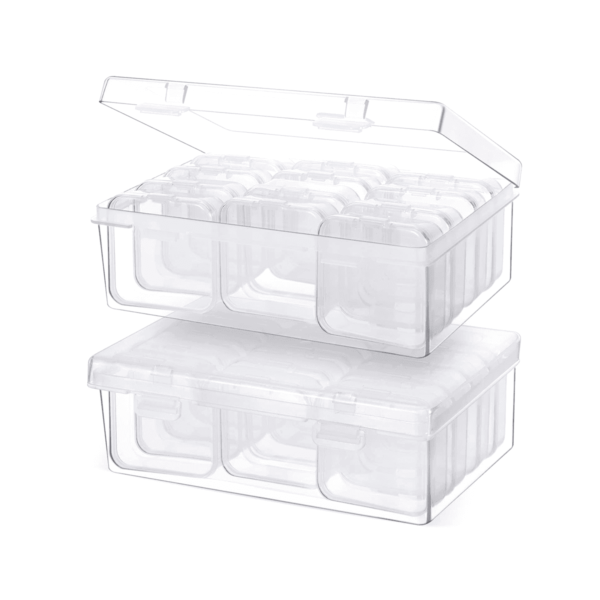24Pc Small Bead Organizer Plastic Storage Containers Clear Storage Case