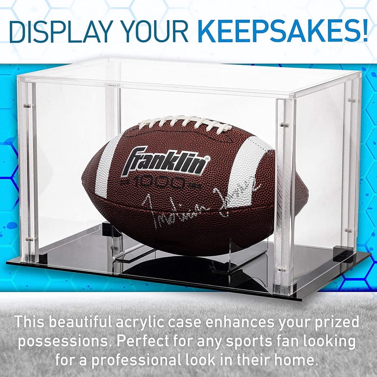 Franklin Sports Football Display Case  Full Size Durable Acrylic Case   Magnetic Snap Together Design  Memorabilia - UV Protected - Sport  Collectibles - Walmart.com