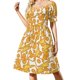 thumbnail image 2 of Oda a Vonnegut -- Patrón -- Vestido corto manga blanco/azul, vestido de mujer auténtica, tendencia en ropa de mujer, 2 of 7