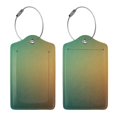 thumbnail image 3 of Fuzoiu Orange To Teal Gradient Print Premium Leather Luggage Tag,Travel Accessory,Luggage Tag for Suitcase Baggage Handbag Travel Bag,Name Card & Privacy Cover-4 PCS, 3 of 5