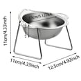 thumbnail image 3 of Elevated Stainless Steel Dog Bowl with Stand, Raised Pet Food and Water Bowl, Non- Feeder for Small to Medium Dogs, 3 of 6