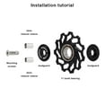 thumbnail image 4 of 11T MTB Ceramic Bearing Pulley Road Bicycle Rear Derailleur Guide Pulley, 4 of 8