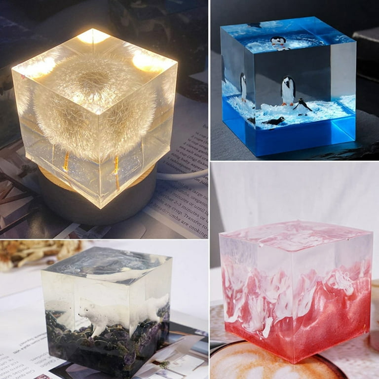 To Cubic Silicone Resin Mold, Epoxy Mould Liquid High-transparent Cube  Silicone Mold For Insect Specimen Dried Flower Epoxy Ornaments, Diy Art  Crafts, Home Decoration - Temu