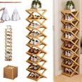 thumbnail image 1 of The 9-Tier No-Assembly Bamboo Rack, 2026 New Foldable Vertical Storage Organizer, Eco-Friendly, Durable, and Beautiful, No Installation Required, for Entryway Closet Dorm (Nature,9 Tier), 1 of 8