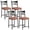 Brown/Set of 4, variant on WildBreak 22 inch High Back Bar Stools Set of 2,Upholstered Bar Chairs with Back for Kitchen, Black