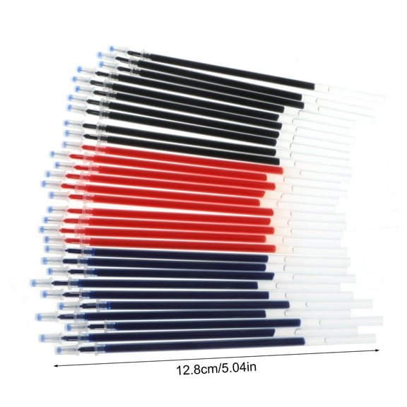 lixuesong 10Pcs 0.38mm Gel Ballpoint Pen Refill Black Blue Red Stationery Supply