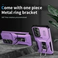thumbnail image 4 of Dteck Case with Screen Protector for Samsung Galaxy A26 5G,Shockproof TPU+PC Case Slide Camera Cover & Rotated Ring Kickstand,Military-Grade Protection Back Phone Case for Galaxy A26 5G,Purple, 4 of 8