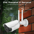 【2Way Audio & 2Antenna Enhance】 HD 3.0Megapixel Outdoor Wireless Security Camera System, WiFi