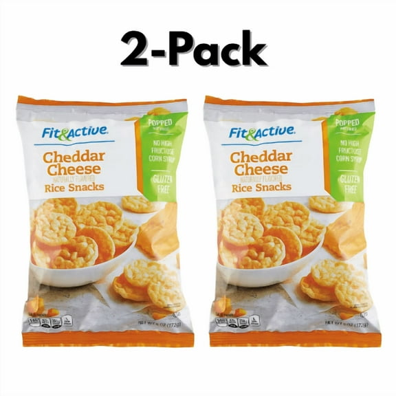 Fit & Active Cheddar Rice Snacks, 6 oz,2 Pack