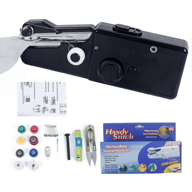 Portable Handy Stitch, Mini Cordless Electric Sewing Machine for Quick Fabric Repairs & DIY Crafts
