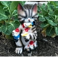 thumbnail image 2 of Garden Cat Eating Gnomes Massacre Statues Decor,Sturdy Funny Garden Ornaments for Outdoor Patio Lawn Yard, 2 of 4