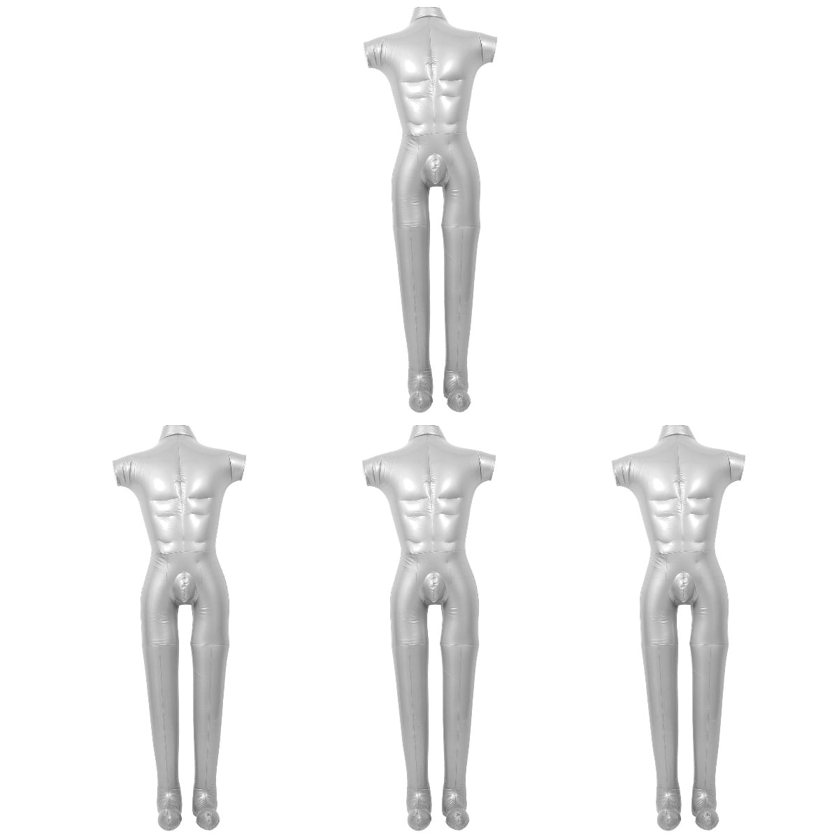 unbranded 4pcs Inflatable Full Body Mannequin Display Clothing Men Full Body Model Inflatable Men Mannequin