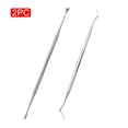 thumbnail image 1 of Dog Tooth Scaler and Scraper  2 Pack Upgrade Pet Tarter Remover with Different Angles Double Head  Stainless Steel Teeth Cleaning Tools for Small Dogs Silver, 1 of 8