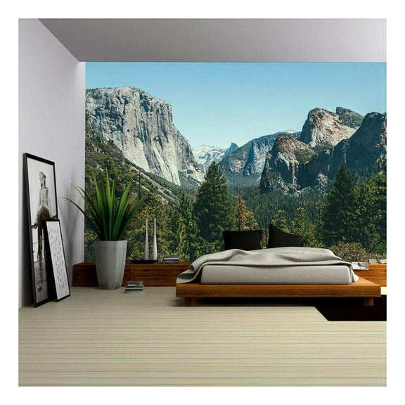 wall26 - Nature Landscape with Cliffs - Removable Wall Mural | Self-Adhesive Large Wallpaper - 100x144 inches