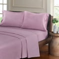 thumbnail image 2 of Comfort Classics Heathered Cotton Jersey Knit Sheet Set, Purple, Full, 2 of 8