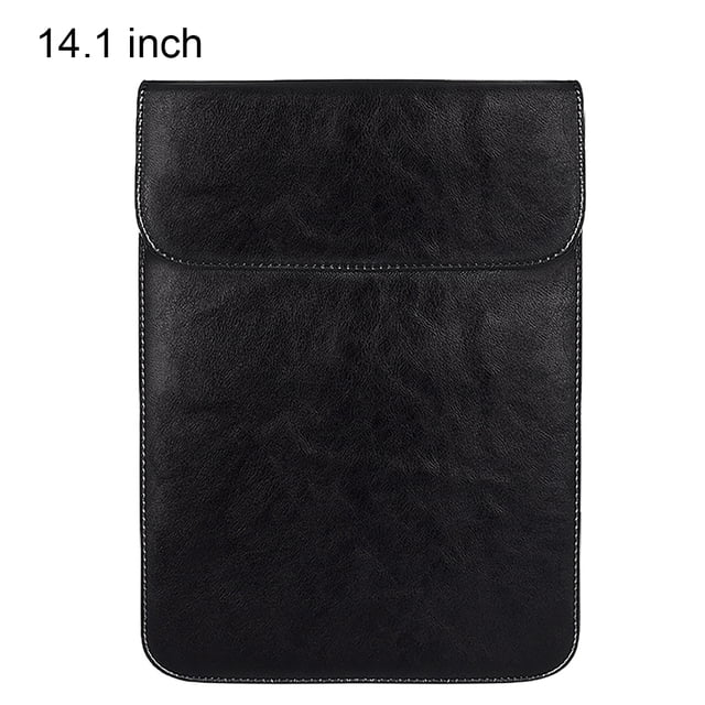 Funda para computadora portátil Funda impermeable para almacenamiento de PU Bolsa de repuesto para computadora portátil para MacBook, Negro, 14.1 pulgadas Methold EL5337-07B
