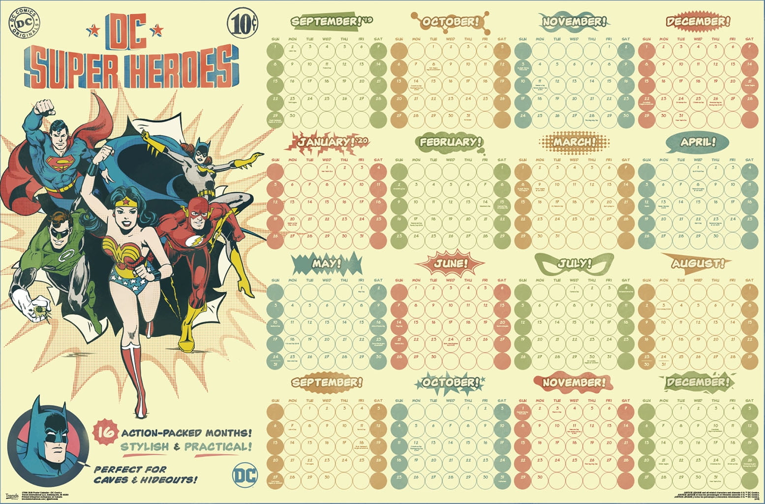 2020 Poster Calendar DC Comics Poster
