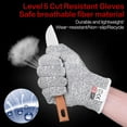 thumbnail image 3 of Cut Resistant Gloves, Food Grade Safety Gloves Kitchen Anti Cut Gloves for Cutting, Level 5 Proof Cutting Work Gloves (Large), 3 of 5