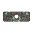 thumbnail image 7 of Yayeee Faucet Mat for Kitchen Sink 14.7" Diatomite Long Splash Guard Pad, Christmas Holly Leaves, 7 of 7