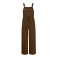 thumbnail image 7 of Kmdttou Spring/Summer New Fashion Pants Women's Sleeveless Loose Overalls Rompers Linen Wide Leg Jumpsuits, 7 of 7