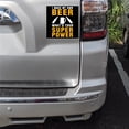 thumbnail image 2 of DistinctInk Custom Bumper Sticker - 6" x 6" Decorative Decal - Black Background - I Make Beer What's Your Super Power, 2 of 2