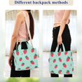 thumbnail image 4 of FORMRS Womens Corduroy Tote Bag Crossbody Shoulder Handbag with Pocket, Green Strawberry, 4 of 7