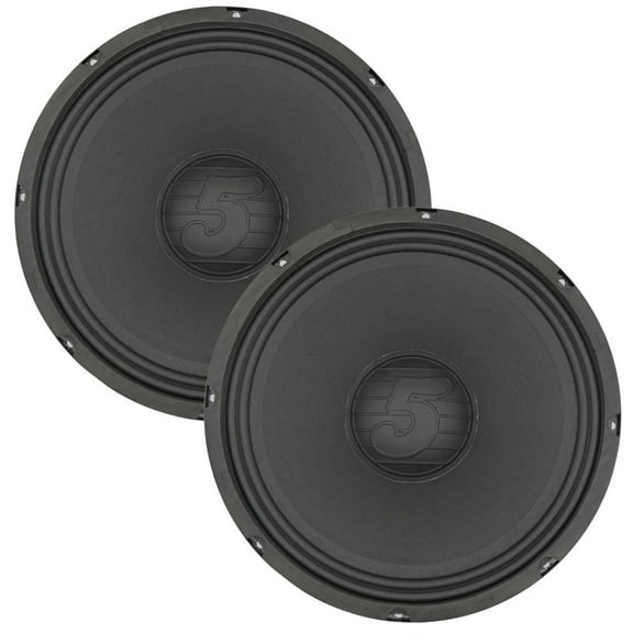 12" 200W Car Speakers Pair (4 Ohm) - 100W RMS, 30oz Magnet, 2" Voice Coil
