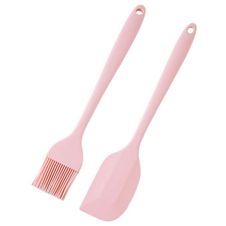 

Oiur Barbecue Brush Comfort Handle Hanging Hole Design Integrated Spread Evenly Pastry Baking Brush with Spatula Home Supply