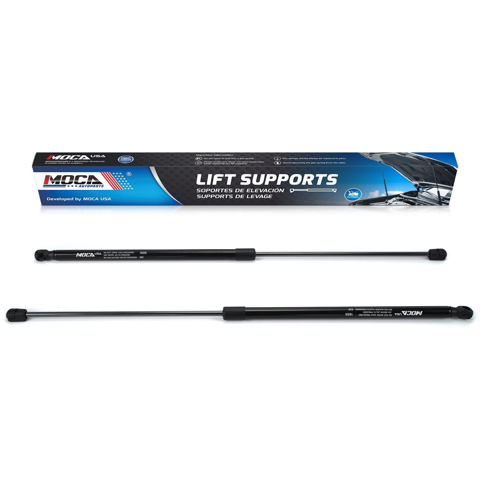 MOCA AUTOPARTS 2pcs Hood Lift Supports Gas Springs Struts Shocks Fit for 2013-2018 Toyota Avalon & 2012-2017 Toyota Camry
