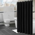 thumbnail image 2 of Injueey Cortina de ducha Color sólido Cortina de baño Agua Spa Baño Cortinas de baño A prueba de moho Juegos de accesorios de baño Negro 240x180cm Injueey JJ24956-16B, 2 of 6