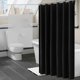 thumbnail image 4 of Cateissary Cortina de ducha, cortina de baño de Color sólido, cortina de agua, Spa, Spa, baño, cortinas de baño a prueba de moho Juegos de accesorios de baño Negro 180x180cm Cateissary JJ24956-10B, 4 of 6