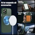 thumbnail image 3 of for iPhone 11 Pro Case, Phone Case iPhone 11 Pro Magnetic Case [Compatible with MagSafe] Translucent Matte Back Slim Shockproof Military-Grade Protection Anti-Fingerprint Cover, Dark Green, 3 of 13